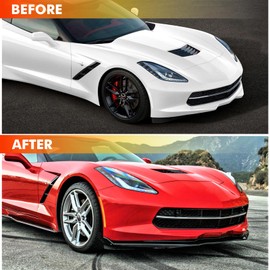 NOPOCA Front Lip Bumper Fit for Chevy Corvette C7 2015-2019 Z06 & Grand Sport Splitter Spoiler Diffuser Protector Guard Wing Body Kit Air Dam Corvette C7 Accessories #22922352 (Glossy Carbon Fiber)