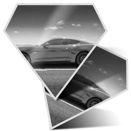2 x Diamond Stickers 7.5 cm BW - Muscle Car Automobile Laptop Tablet Luggage Scrapbook #41250