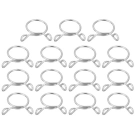 uxcell 15 Pcs Fuel Line Hose Tubing Spring Clips, 19mm Inner Dia 304 Stainless Steel Water Pipe Spring Clip Clamps for Motorcycle Scooter ATV