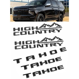 Set 5pack OEM Three Tahoe Plus Two High Country Emblems 3D Letters Badge Compatible with Tahoe 2019-2025 84910061 Glossy Black