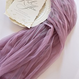 Joanlody Grape Cheesecloth Table Runner 10Ft Rustic Gauze Tablecloth 38x120 Inches Boho Backdrop Drape Fabric for Wedding Bridal Shower Fall Thanksgiving Christmas Decoration