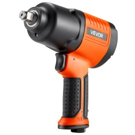 1/2 In Pneumatic Impact Wrench 1100 Ft Lbs Torque 8000 Rpm Automotive Repair ToolMax Reverse Torque Range: 1000-2000 ft-lbf, Form: Gun Type