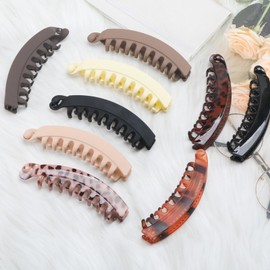 UICCVOKK Pack of 9 Banana Clip Hair, Large Banana Clip for Strong Holder, 3 Types No Non-Slip Banana Clips Hair for Thick Thin Hair, Banana Claws Clips for Women