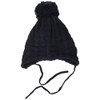 maximo Unisex_Baby Mit Struktur Pompon und Bindeband Hat, Blue (Dark