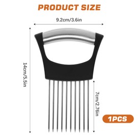 1 PC Onion Holder for Slicing, Stainless Steel Onion Slicer, Vegetable Slicer, Onion Cutter, Practical Kitchen Tool for Tomatoes, Potatoes, Fruits, and Meats
