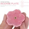 Didiseaon Ceramic Incense Plate Flower Shaped Incense Holder, Japanese Cherry