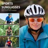 PeriGlasses Polarized Wrap Around Sport Sunglasses for Men Women UV400