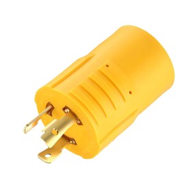 30 Amp to 110 V 15 Amp / 20 Amp RV Plug Adapter, Twist Lock Adapter 3 Prong Male Plug to 3 Prong Female, NEMA L5-30P to NEMA 5-15R 5-20R Plug Adapter, for RV EV Camper Generator