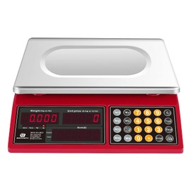 BROMECH Price Computing Scale 66lb Digital Rechargeable Commercial Kitchen Weight for Produce Food Meat Fruit Vegetable with Dual Display, Give Change Function, 5 Direct Plus Included, Not for Trade