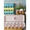 Pink 12-Egg Blank Styrofoam Carton - 125 Pack