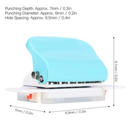 Adjustable 6-Hole Punch Paper Puncher for A4 Size Six Ring Binder Planner Inserts Refill Pages Paper Punching Machines