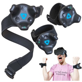 Skywin VR Tracker Belt and Strap Bundle for HTC Vive System Pucks - Adjustable Hand Straps Waist Full-Body Tracking in Virtual Reality (1 2 Straps)