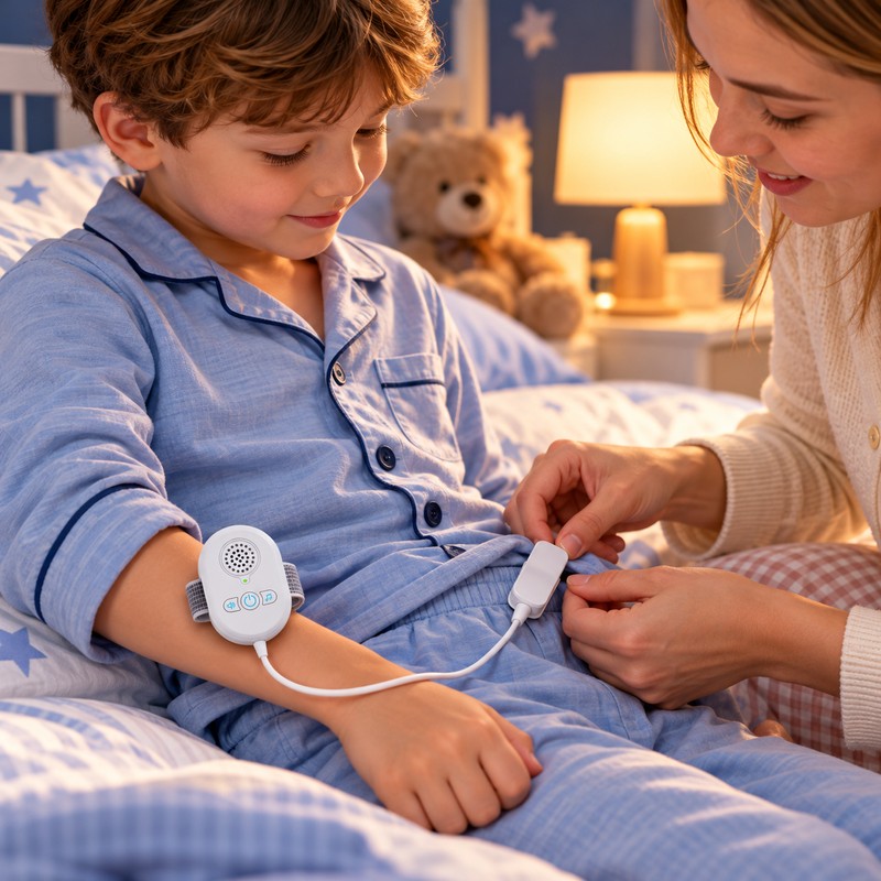 Kids Bedwetting Alarm for Nighttime Potty Training – Rechargeable Moisture