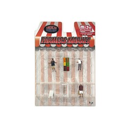 American Diorama Farmer's Market AD-76501MJ 1:64 Metal Figures Set