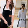 Trinkrittey Black Waterproof Apron Rubber Vinyl Apron with One Big