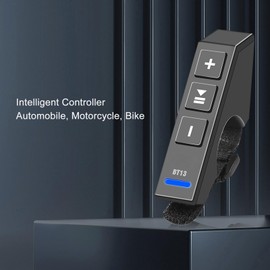 Car Steering Wheel Audio Control Switch, Adjustable Waterproof Bluetooth Media Buttons Steering Wheel Remote Controller for Car Bike Motorbike