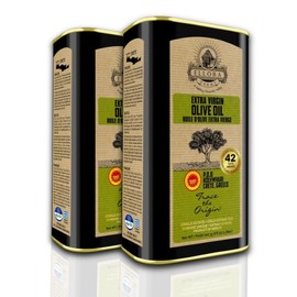 Ellora Farms Olive Oil Extra Virgin, Traceable & Certified PDO Polyphenol Rich Extra Virgin Olive Oil Cold Pressed, Global Gold Awards, Kosher, Single Origin from Crete, Greece 33.8 Fl oz, Pack of 2