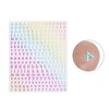 MECCANIXITY Nail Letter Stickers 5 Sheets, 3D Holographic Alphabet Nail