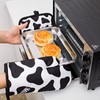 PXIYOU Milk Cow Linen Oven Mitts and Pot Holders Sets