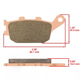 Caltric Sintered Rear Brake Pads for Honda VT1100C3 Shadow 1100 Aero 1998-2002