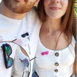 TO SEE PHOTOS. 3 Magnetic Glasses Temples. Man or Woman. Original and Exclusive Gift for You and Your Lover. Magnetic Glasses Holder for Shirt, Blouse, Sweater...