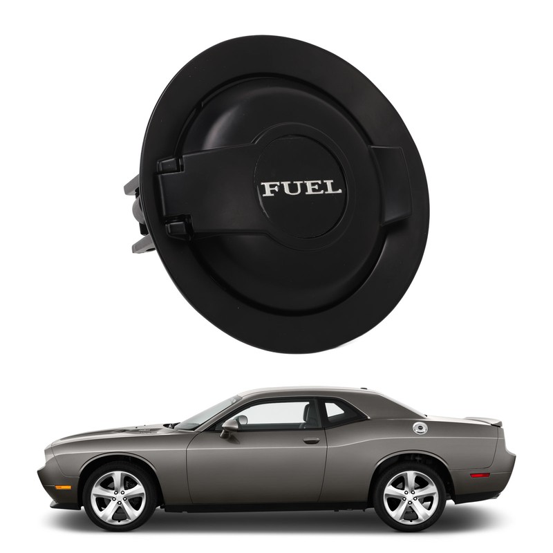 Fuel Filler Cap Matte Black 68250120AA Gas Door Cap Replacement