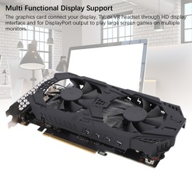 Dpofirs Graphics Card, GDDR5 192 Bit 3GB Gaming Graphics Card, Dual Fan Cooling, PCIe 3.0 X16, HD Display Interface Computer GPU