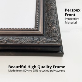Aryllis Premium Range 12x8 Photo Frame, Black, Free-standing & Wall Mountable Lightweight Picture Frame with Perspex Front