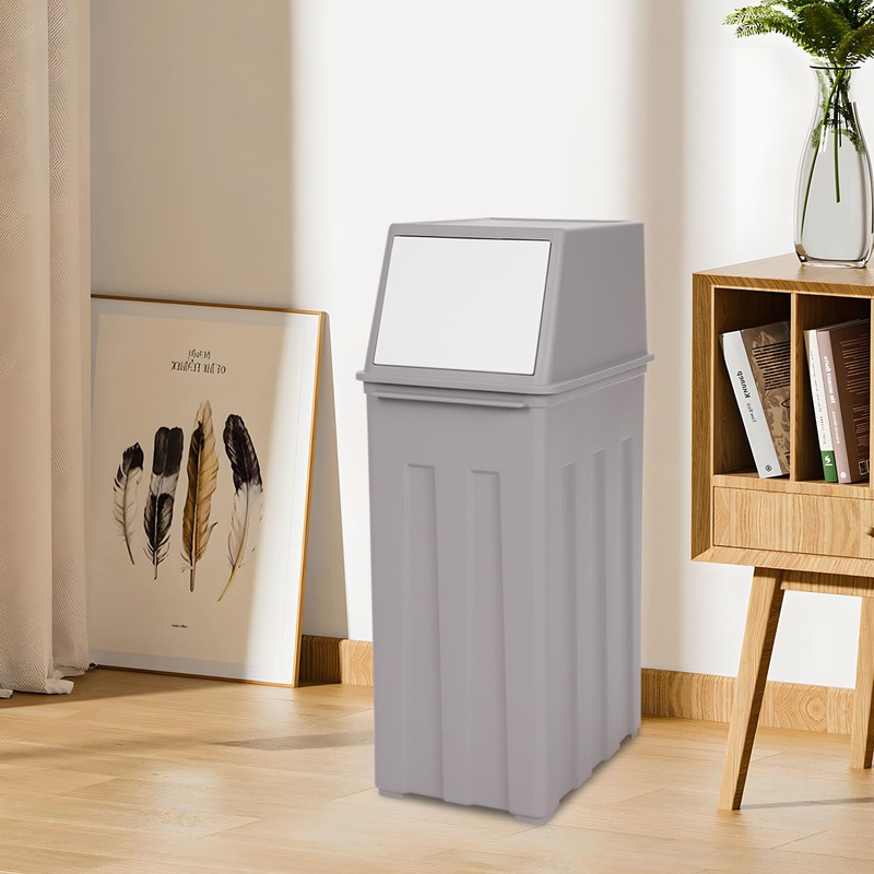 CNCEST 8 Gallon Trash Can, Slim Trash Can with Lid,