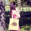 Mr. & Mrs. Panda Shopping Bag Hedgehog Hearts, yellow