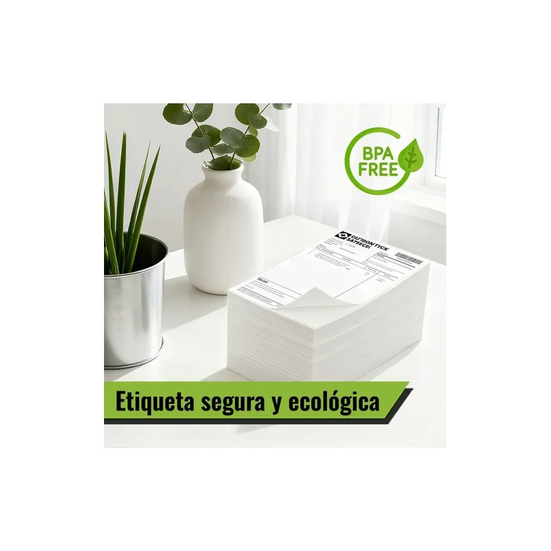 1000 Etiqueta Térmica Directa 4x6 Papel Adherible Blanco Para Impresora
