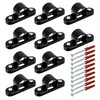 10 x 20mm Black Spacer Saddles with Screws and Anchors