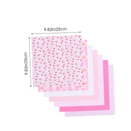 DOITOOL 7pcs Cotton Patchwork Fabric Squares Crafting Quilting Material Assorted Patterns for Home Decor Cushions Doll Clothes and Handmade Projects