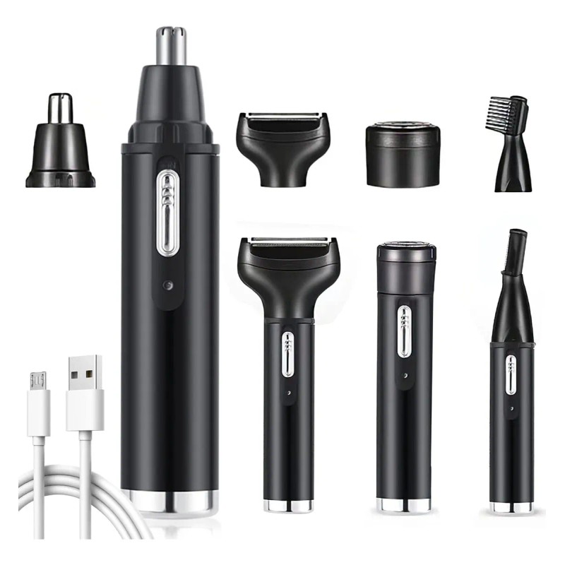 Waikil® 4 En 1 Afeitadora Rasuradora Barba Eléctrica Recargable Kit