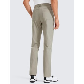 CRZ YOGA Men's All Day Comfy Golf Pants with 5-Pocket 30" Quick Dry Lightweight Casual Work Stretch Trousers Khali Barley 33W x 30L