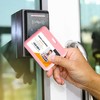 Lanyardio 2 Pack ID Badge Holder, White and Pink ID