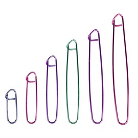 6 Pieces Stitch Holder Set Crochet Hooks 6 Size Assorted Color Crochet Knitting Needles Aluminum Safety Pins Knitting Needles for DIY Craft Sewing Tool
