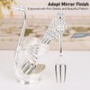Coffee Spoon Holder Elegant Swan Shaped Alloy Mirror Polish Rich