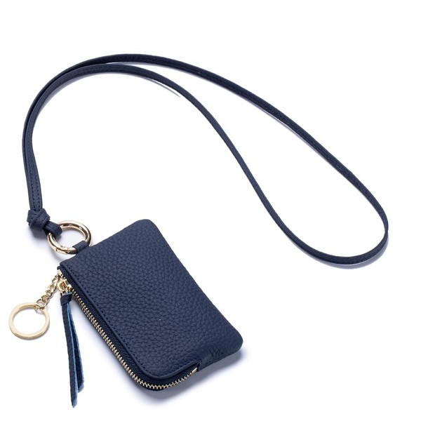 Genuine Leather Key Coin Case Neck Multi-functional Mini Wallet for