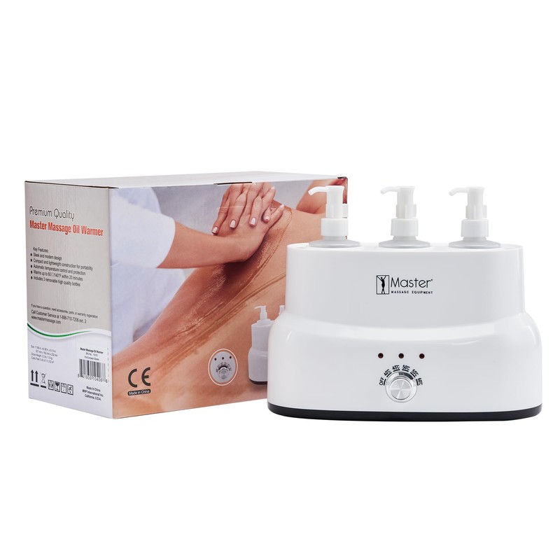 Master Massage Patent Convenient 3-Bottle Automatic Massage Oil Warmer Heater
