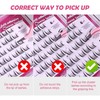 MozyVex 36PCS E nduring Self-Adhesive Eyelashes Cluster DIY Pre-Glued Cluster