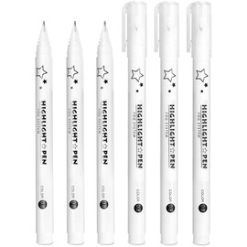 Elegirme Gel Ballpoint Pen, White Pen, 0.8mm, Extra Fine Opacity, White Pen, Illustration, Notebook, Notebook, Letter, Greeting Card, Schedule Book, Album, Scrapbooking, Photo, Black Paper Writing