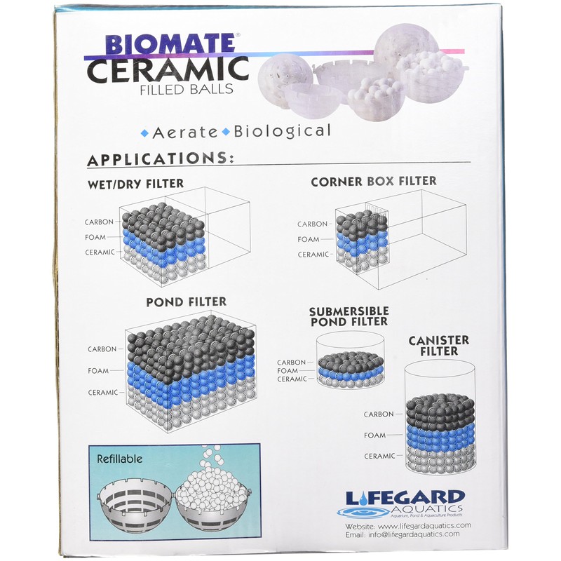 Lifegard 1.5" Ceramic Bio-Mate Biological Filter Media