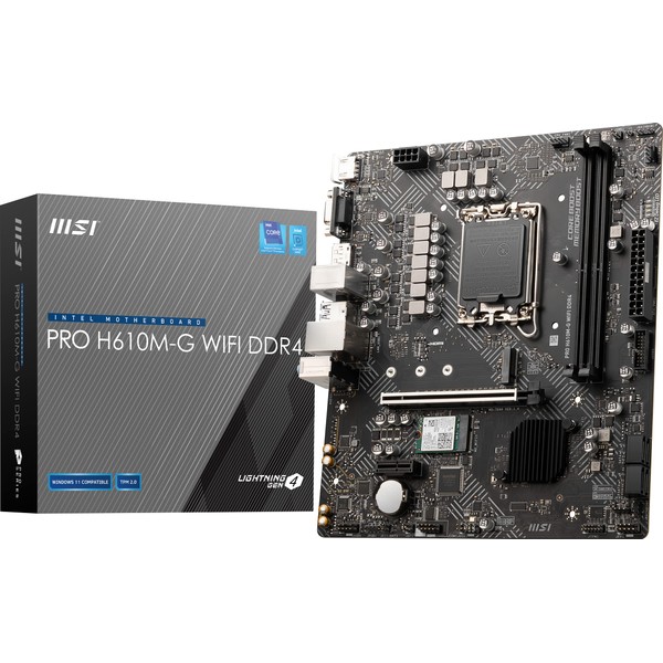 MSI PRO H610M-G WiFi DDR4 ProSeries Motherboard (12th/13th/14th Gen Intel