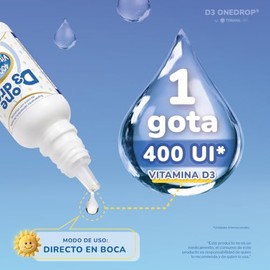 Vitamina D3 ONEDROP frasco con 3 mL, 400 UI