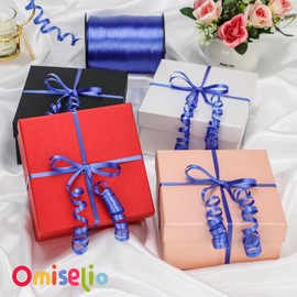 OMISELIO Blue Ribbon, 500 Yard Crimped Royal Blue Curly Ribbon - Perfect for Gift Wrapping, Balloons, Baby Showers, Graduations, Christmas