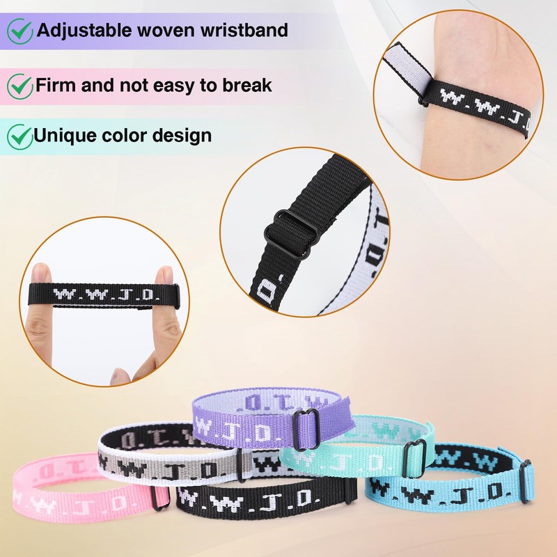 Axlksia 6 PCS WWJD Bracelets for Men and Women –