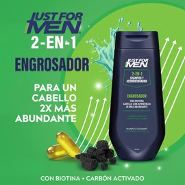 Just For Men Shampoo y Acondicionador 2 en 1 Engrosador con Biotina 295mL