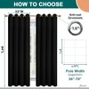 Diraysid 100% Blackout Curtains Black Linen Curtains for Bedroom Grommet