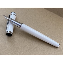 Rhapsody Luxury 3035 Executive Pearlescent Steel Fountain Pen 0.5mm Medium Nib